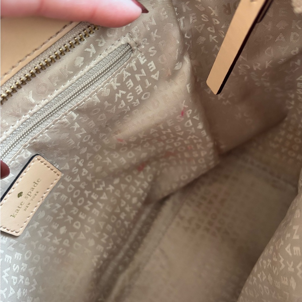 Kate Spade New York Navy Cream Striped Tote Bag - Picture 6 of 9